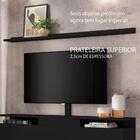 Rack Suspenso Preto 181cm Prateleira Suporte Tv Até 80 Polega