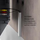 Rack Suspenso Preto 181cm Prateleira Suporte Tv Até 80 Polega