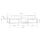 Rack Suspenso Renna Branco 162 Cm