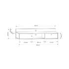 Rack Suspenso Renna Branco 162 Cm