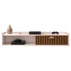 Rack Suspenso Tv 1.20 Home Decor 1 Portas Puxador Concha Nich