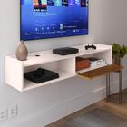 Rack Suspenso Tv 1.20 Home Decor 1 Portas Puxador Concha Nich