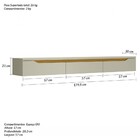 Rack Suspenso Uno P/ Tvs Até 65 Polegadas 180cm 2 Portas Off