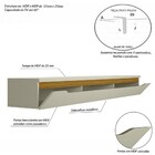 Rack Suspenso Uno P/ Tvs Até 65 Polegadas 180cm 2 Portas Off