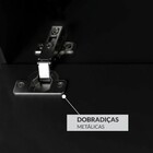 Rack Suspenso Uno P/ Tvs Até 65 Polegadas 180cm 2 Portas Pret
