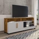 Rack Taípe Tv 65 Polegadas Com 2 Portas Pés Madeira Maciça