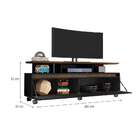 Rack Texas Preto E Cinamomo 160 Cm