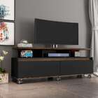 Rack Texas Preto E Cinamomo 160 Cm