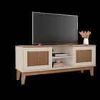 Rack Topázio 1,35m 2 Portas E Nicho Central C/ Prateleira Off