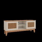 Rack Topázio 1,35m 2 Portas E Nicho Central C/ Prateleira Off