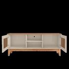 Rack Topázio 1,35m 2 Portas E Nicho Central C/ Prateleira Off