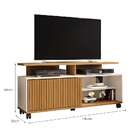 Rack Topázio Cinamomo E Off White 136 Cm