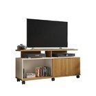 Rack Topázio Cinamomo E Off White 136 Cm