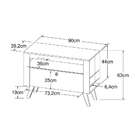 Rack Toronto Preto 90 Cm