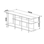 Rack Tube Vermont E Preto Fosco Pés Metálico Industrial 160 C