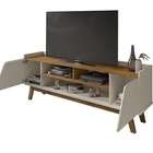 Rack Turim 1.6 Off White/naturalle - Bechara Móveis