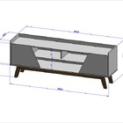 Rack Turim 1.6 Preto Fosco/naturalle - Bechara Móveis