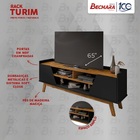 Rack Turim 1.6 Preto Fosco/naturalle - Bechara Móveis
