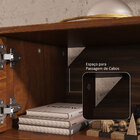 Rack Tv 180 Cm Sala Retrô 75 Madeira 3 Portas Castanho Tivoli