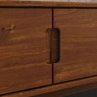 Rack Tv 180 Cm Sala Retrô 75 Madeira 3 Portas Castanho Tivoli