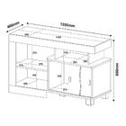 Rack Tv 42" 2 Portas De Correr Multimóveis Cr45175