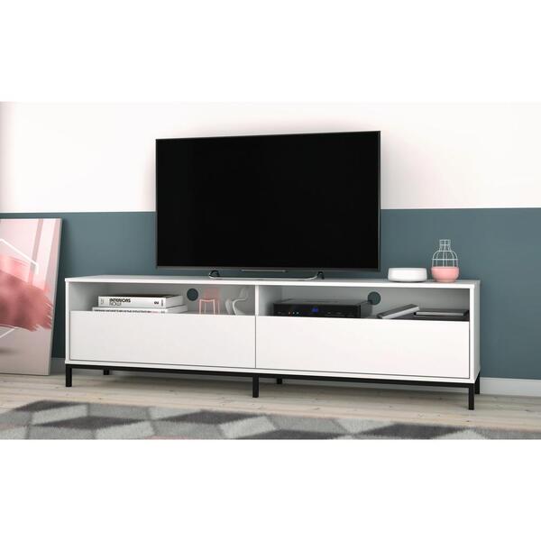 Rack Tv 50" 2 Portas Basculantes Multimóveis Cr45079 Branco