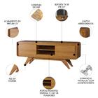 Rack Tv 55 Pol 150cm Orgânico 2 Portas Cecy Nature Z56 - Mpozenato ...