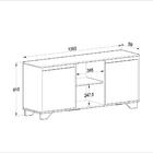 Rack Tv 60" 2 Portas 135cm Multimóveis Cr45100 Branco/siena