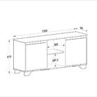 Rack Tv 60" 2 Portas 135cm Multimóveis Cr45100 Grafite/siena