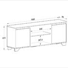 Rack Tv 60" 2 Portas 160cm Multimóveis Cr45101 Grafite/siena
