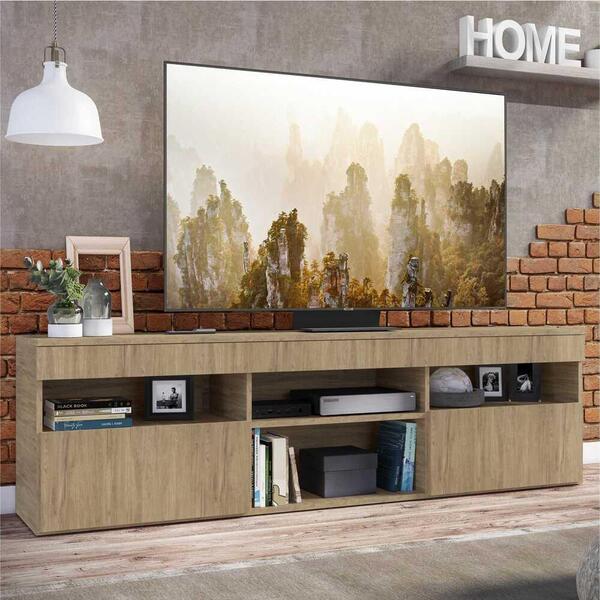Rack Tv 65" Com 2 Portas Paris Multimóveis Rustic