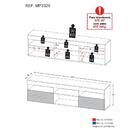 Rack Tv 65" Com Espelho E 2 Portas Paris Multimóveis Preto