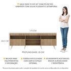 Rack Tv 65" Com Pés Retrô E 2 Portas Paris Multimóveis Rustic