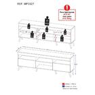 Rack Tv 65" Com Pés Retrô E 2 Portas Paris Multimóveis Rustic