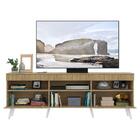 Rack Tv 65" Com Pés Retrô E 2 Portas Paris Multimóveis Rustic