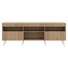 Rack Tv 65" Com Pés Retrô E 2 Portas Paris Multimóveis Rustic