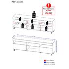 Rack Tv 65" Com Rodízios E 2 Portas Paris Multimóveis V3325