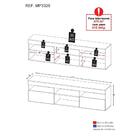 Rack Tv 65" Suspenso Com  2 Portas Paris Multimóveis Branco