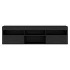 Rack Tv 65" Suspenso Com  2 Portas Paris Multimóveis Preto