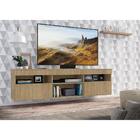 Rack Tv 65" Suspenso Com  2 Portas Paris Multimóveis Rustic