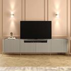 Rack Tv 75 Pol 220cm 4 Portas Brise Blen Grigio/dourado I06 -