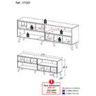 Rack Tv 75" Retrô Com Nichos Jazz Multimóveis V1022 B