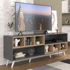 Rack Tv 75" Retrô Com Nichos Jazz Multimóveis V1022 G