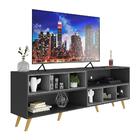 Rack Tv 75" Retrô Com Nichos Jazz Multimóveis V1022 P