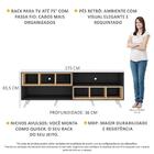 Rack Tv 75" Retrô Com Nichos Jazz Multimóveis V1022 P