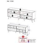 Rack Tv 75" Retrô Com Nichos Jazz Multimóveis V1022 R