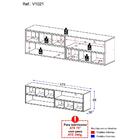 Rack Tv 75" Suspenso Com Nichos Jazz Multimóveis V1021