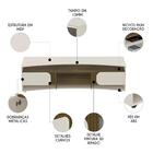 Rack Tv 86 Pol 220cm Com 2 Portas Reno Off White/pinho A09 -