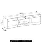 Rack Tv 86 Pol 220cm Com 2 Portas Reno Off White/pinho A09 -