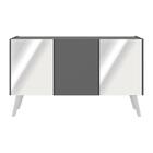 Rack Tv Até 32 Polegadas 3 Portas Retrô Com Espelhos Multimóv